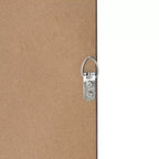 Specchio da parete quadrato da 60 cm in legno intagliato, colore marrone