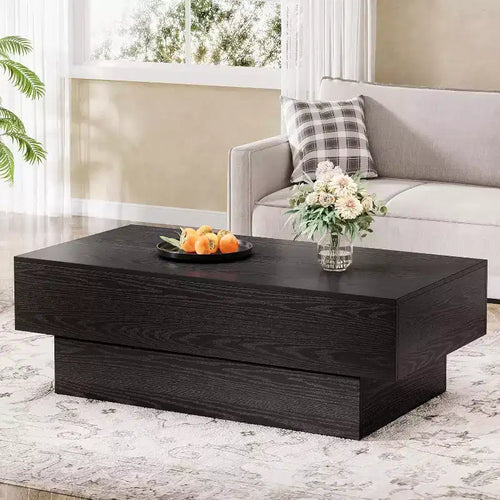 55-inch Farmhouse Wood Coffee Table for Living Room, Reception Area of Office,