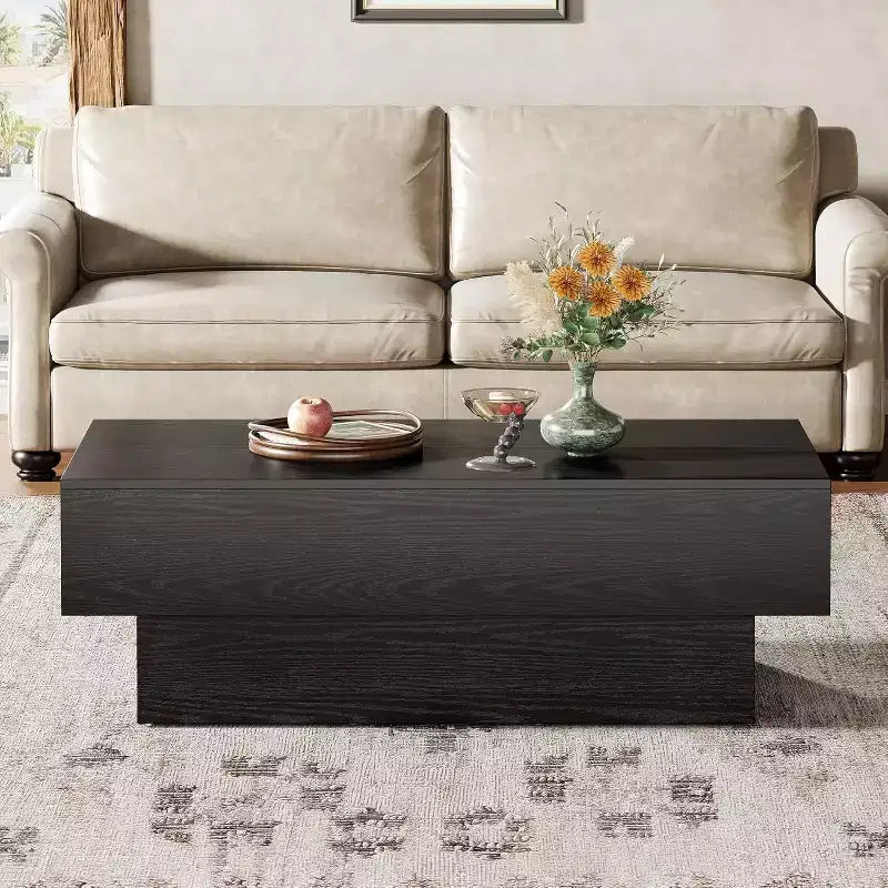 55-inch Farmhouse Wood Coffee Table for Living Room, Reception Area of Office,