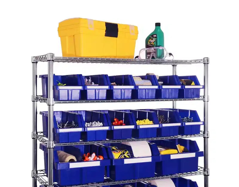 Seville Classics 8-Tier 24-Bin Rack Storage Unit, 36 x 14.25 x 63.5