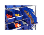 Scaffale di stoccaggio a 8 ripiani e 24 contenitori 91x36x161 cm con ruote bloccabili e capacità di 227 kg