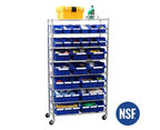 Seville Classics 8-Tier 24-Bin Rack Storage Unit, 36 x 14.25 x 63.5