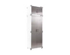 Mobiletto superiore impilabile in acciaio da 30"L x 18"P x 18,5"A con rivestimento anti-impronte