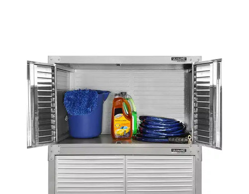 Mobiletto superiore impilabile in acciaio da 30"L x 18"P x 18,5"A con rivestimento anti-impronte