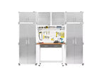 Mobiletto superiore impilabile in acciaio da 30"L x 18"P x 18,5"A con rivestimento anti-impronte