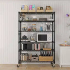 Karl Home | 46in. W Height Adjustable Shelving Unit with Wheels