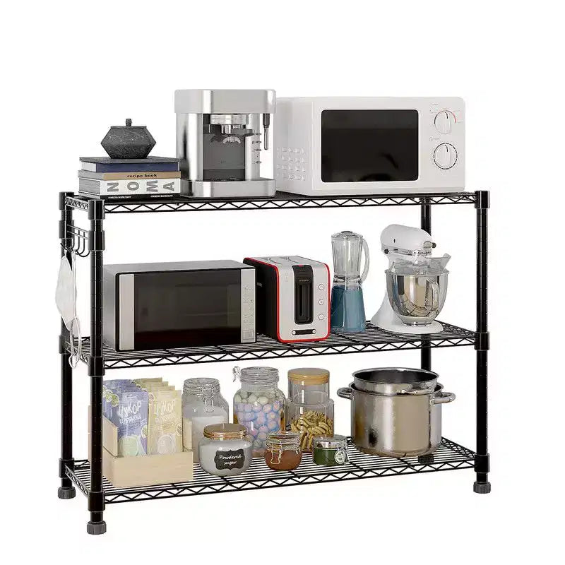 MDF 6-Shelf Height-Adjustable Shelving Unit with Wheels 46''x81.9''