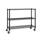 Scaffale a 6 ripiani in MDF regolabile in altezza con ruote 116,8 x 208 cm