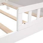 Letto singolo doppio per bambini in legno di pino con testiera a libreria e LED con sensore di movimento