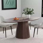 Tavolo rotondo da pranzo in legno massello 170 cm