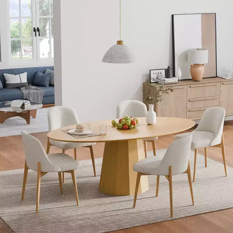 Solid Wood Round Dining Table 67''