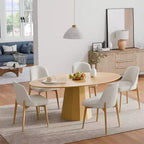 Tavolo rotondo da pranzo in legno massello 170 cm