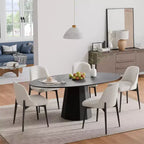 Tavolo rotondo da pranzo in legno massello 170 cm