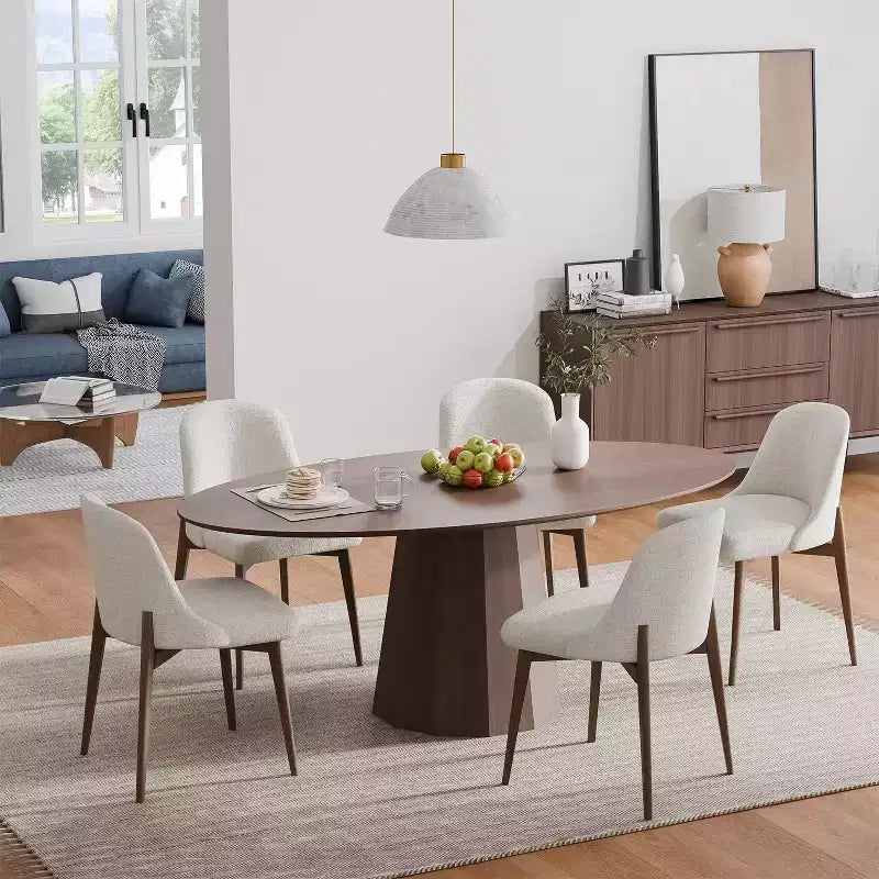 Solid Wood Round Dining Table 67''
