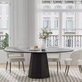 Solid Wood Round Dining Table 67''
