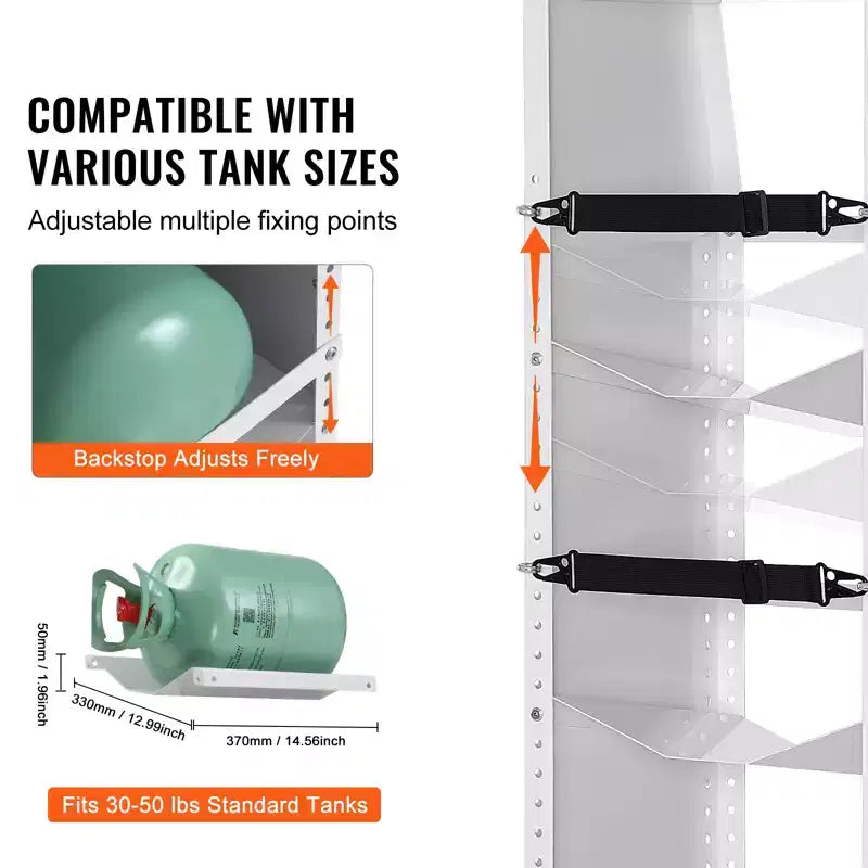 Steel Cylinder Tank Rack 14.64''x13.97''x46.06''