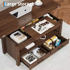 Tavolino da caffè sollevabile in MDF 100x50 cm con altezza regolabile 49-65 cm