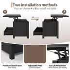 Tavolino da caffè sollevabile in MDF 100x50 cm con altezza regolabile 49-65 cm