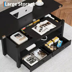 Tavolino da caffè sollevabile in MDF 100x50 cm con altezza regolabile 49-65 cm