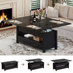 Tavolino da caffè sollevabile in MDF 100x50 cm con altezza regolabile 49-65 cm