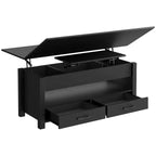 40 Coffee Table,Coffee Table Lift Top with Drawers and Hidden Compartment,Converts to Home Office Table, Dining Table for Living Room