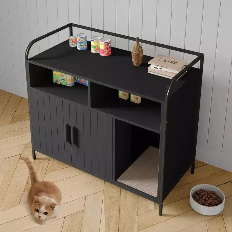 Wooden Cat Litter Box Enclosure 37.4"