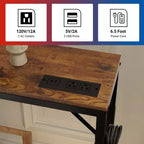 Consolle in metallo e MDF 99,8 x 23,1 x 79,8 cm