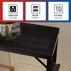 Consolle in metallo e MDF 99,8 x 23,1 x 79,8 cm