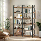 Scaffale in metallo e MDF a 6 livelli da 170 cm