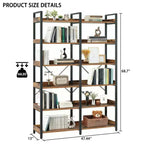 Scaffale in metallo e MDF a 6 livelli da 170 cm