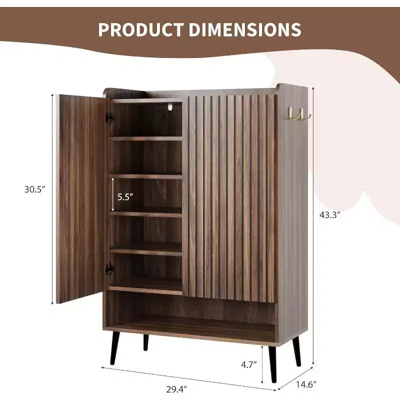 MDF Shoe Cabinet 29.4'' x 14.6'' x 43.3''
