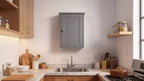 Gray Bathroom Wall Cabinet 1 Door 1 Shelf