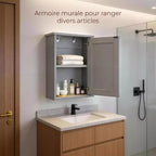 Pensile da Bagno in Composito di Legno 50 cm