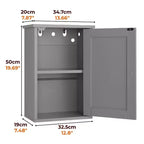 Pensile da Bagno in Composito di Legno 50 cm