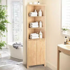 Karl Home Oak Freestanding Corner Cabinet Bookcase Display Cabinet