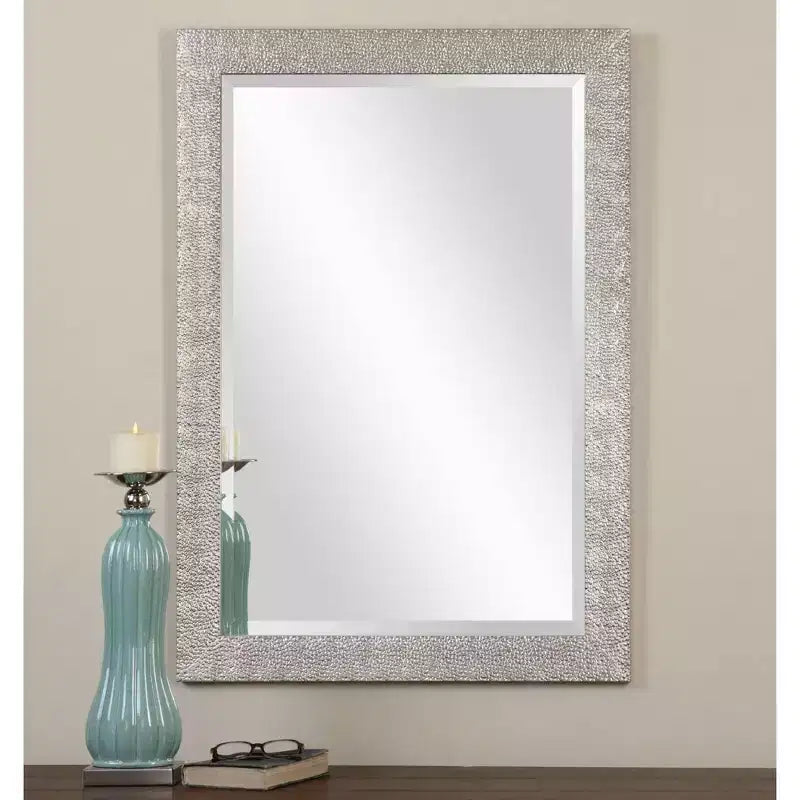 Porcius Antiqued Silver 29 x 41 Wall Mirror