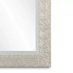 Specchio da Parete Rettangolare 29"x41" con Cornice Argento Anticato e Vetro Smussato