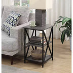 HomeStock Rectangle Metal Table Top End Table 1 -piece