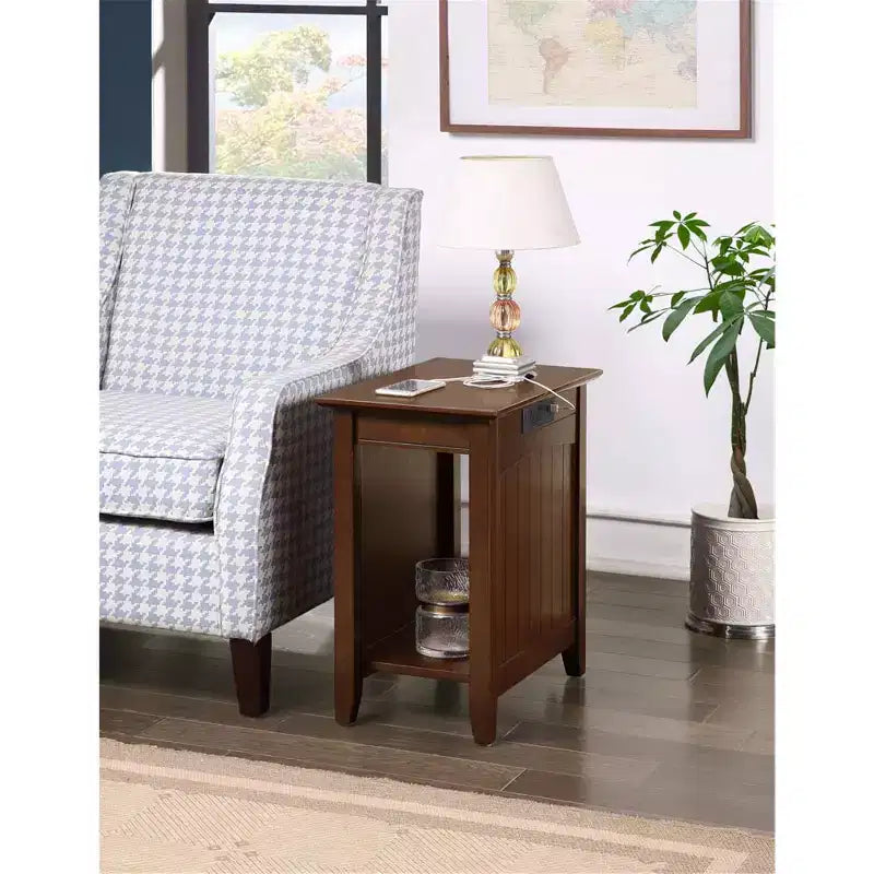 HomeStock Rectangle Wood Table Top End Table 1 -piece