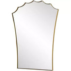 Specchio da trucco a parete con cornice in metallo e finitura in ottone antico 24''x30.5''