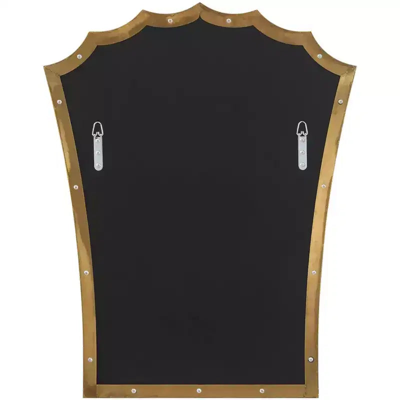 Metal Frame Wall-Mounted Vanity Mirror with Antique Brass Finish 24''x30.5''