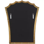 Specchio da trucco a parete con cornice in metallo e finitura in ottone antico 24''x30.5''