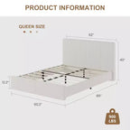 Letto imbottito in pelle sintetica con contenitore e doghe in legno