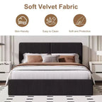 Letto imbottito in pelle sintetica con contenitore e doghe in legno