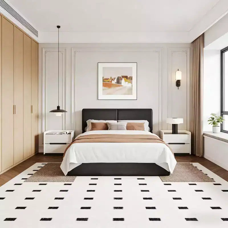 PU Leather Upholstered Platform Bed with Under-Bed Storage and Wood Slats