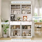 Dispensa da cucina in legno con stazione di ricarica 71''x47''