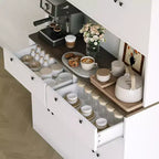 Dispensa da cucina in legno con stazione di ricarica 71''x47''