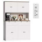 Dispensa da cucina in legno con stazione di ricarica 71''x47''