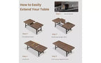 Tavolo da pranzo allungabile in MDF con struttura in metallo 160-210x76 cm