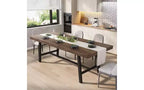 Tavolo da pranzo allungabile in MDF con struttura in metallo 160-210x76 cm